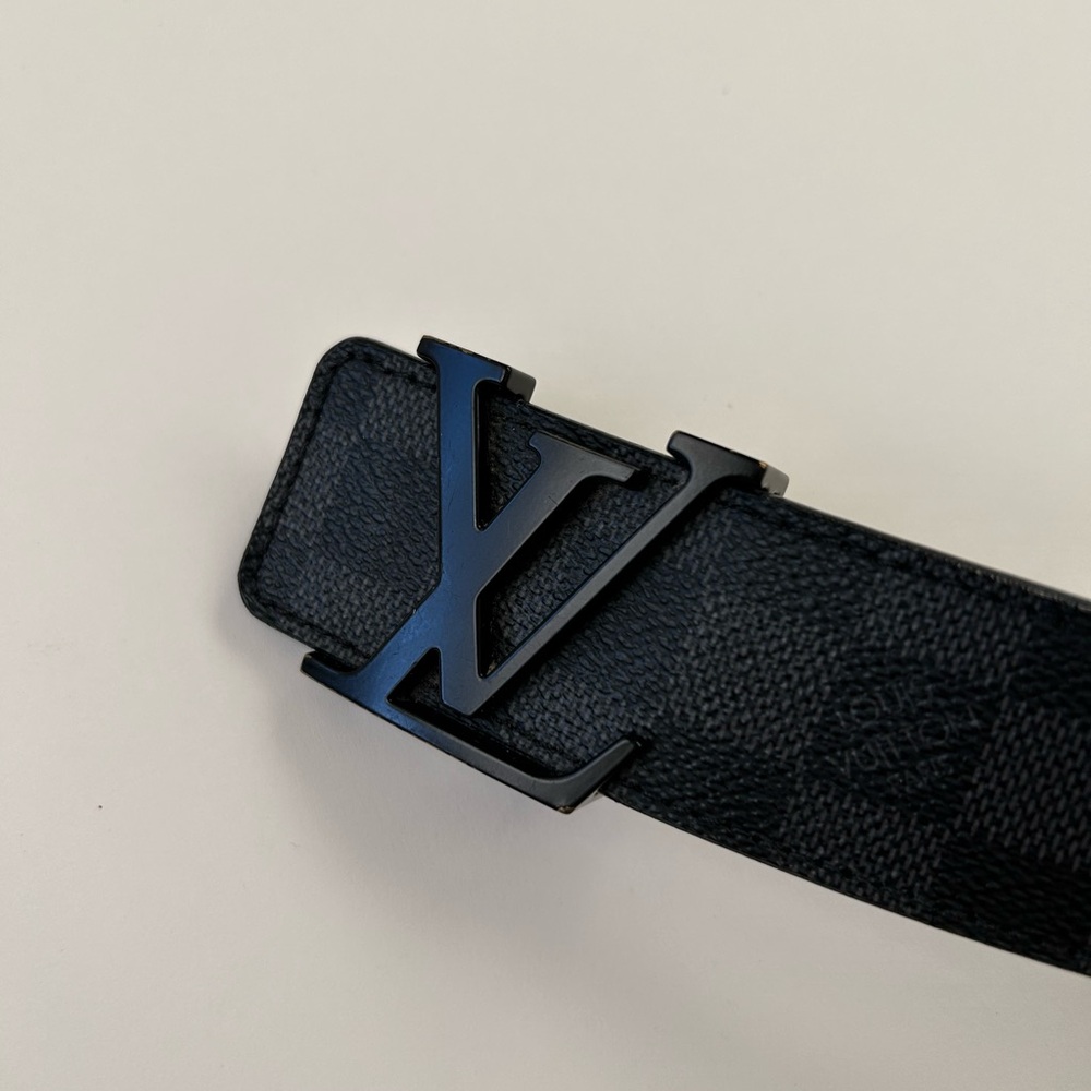 Authentic Louis Vuitton Black Monogram Belt